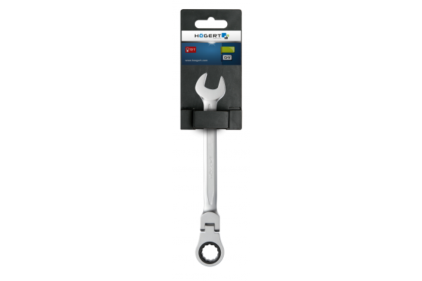 Combination ratchet spanner with flex head, CrV steel, 20 mm, 72T