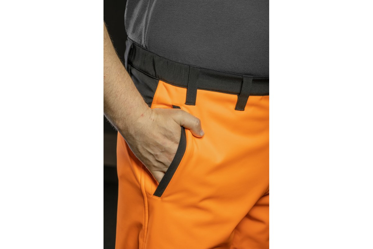 Leo EcoViz Starcross Womens Orange HiVis Stretch Trousers  Leo Workwear   Trousers  Arco Ireland