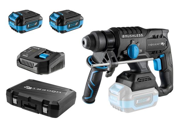 Set of brushless hammer drill with chiseling function 18V + 2Ah battery - Image 7