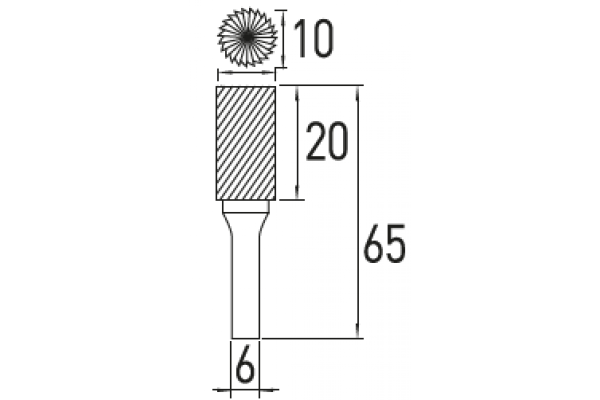 Rotary burr A 10x20 mm