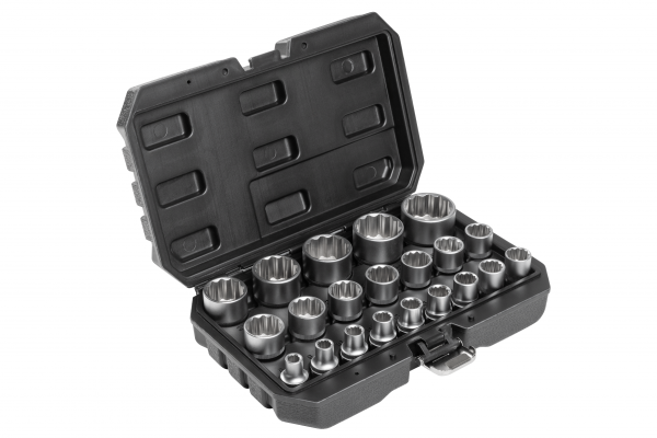 1/2" socket wrench set, 21 pcs.