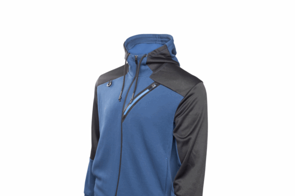 ERIK sweatshirt with hood blue/black M (50) - Image 6
