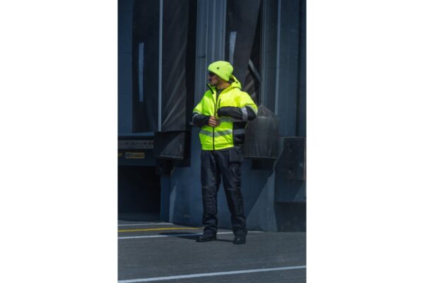 NEON winter hat with reflective thread yellow uni - Image 2
