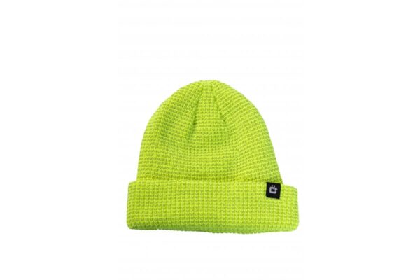 NEON winter hat with reflective thread yellow uni